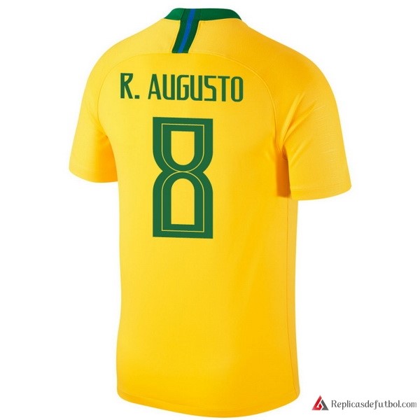 Camiseta Seleccion Brasil Primera equipación R.Augusto 2018 Amarillo